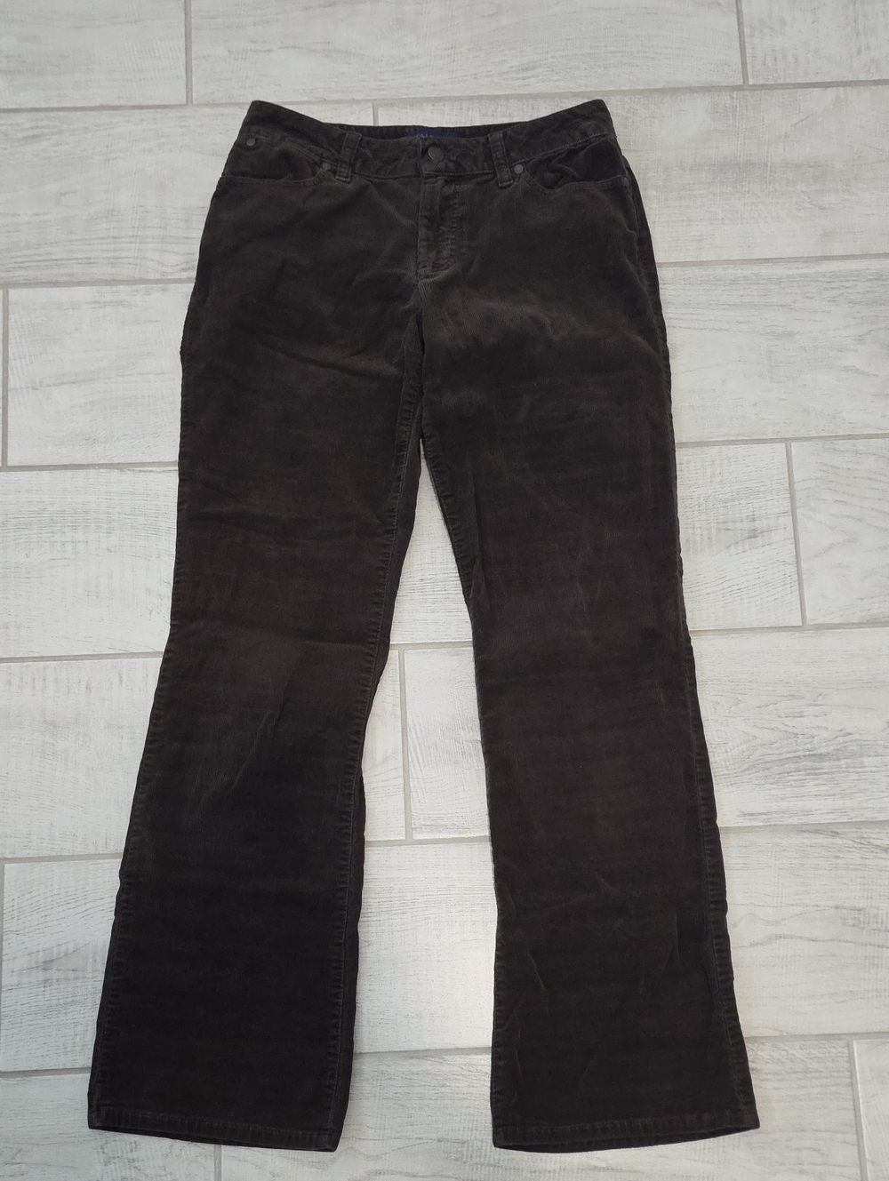 Talbots Curvy Corduroy Women's Size 4 High-Waist Bootcut Pants Brown Preppy